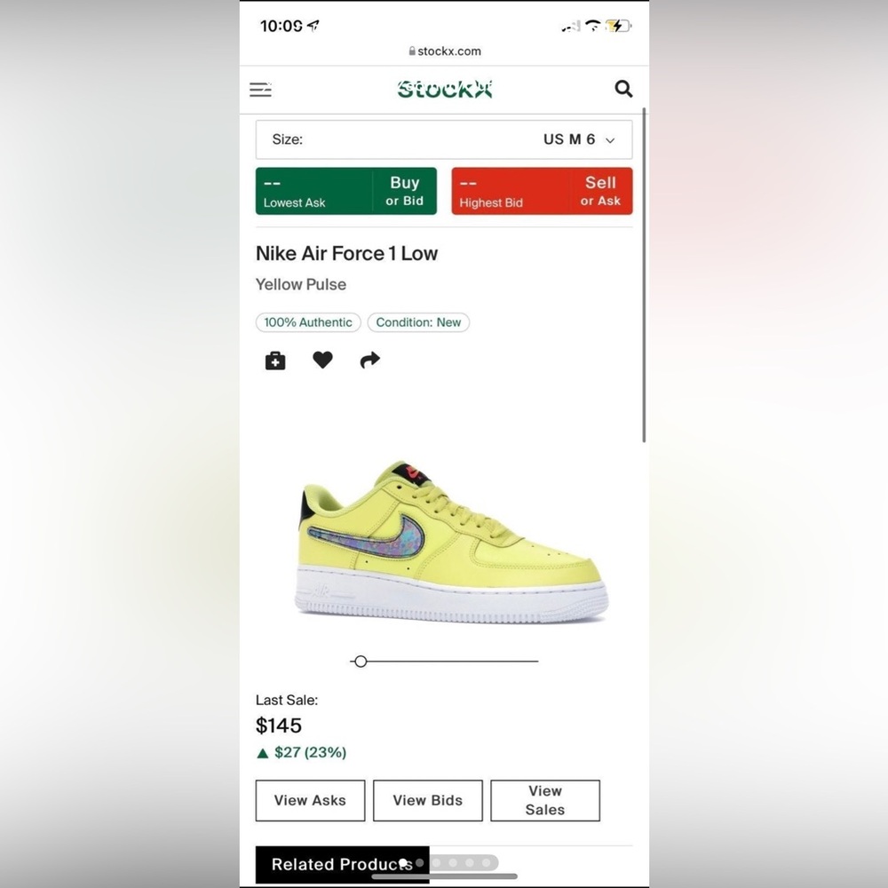 Nike Air Force 1 Low Yellow Pulse Sneakers